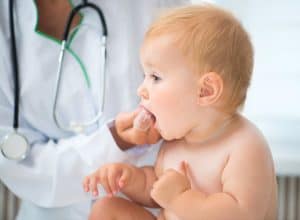 Infant at the dentist