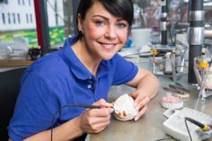 female dentist working on restoratice dentistry