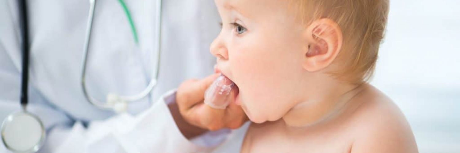 Infant at the dentist