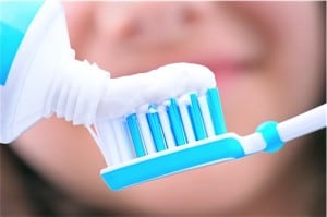 Toothpaste on Toothbrush